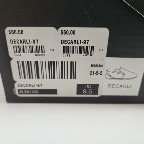 Aldo Decarli-97 Slip-On Shoes Size Men's 9.5 Black Canvas - Picture 2 of 16